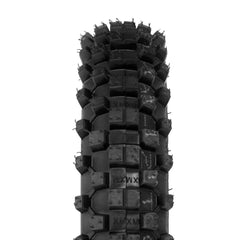 Back rear tire setup ideal for 90cc-125cc off-road riding.