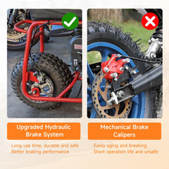 FVRITO hydraulic brake kit installed on Baja Doodle Bug DB30 for enhanced stopping power