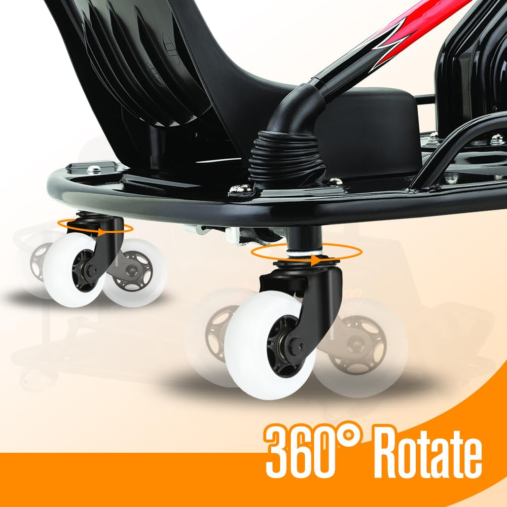 FVRITO rear caster wheel assembly for Razor Crazy Cart enhances stability.