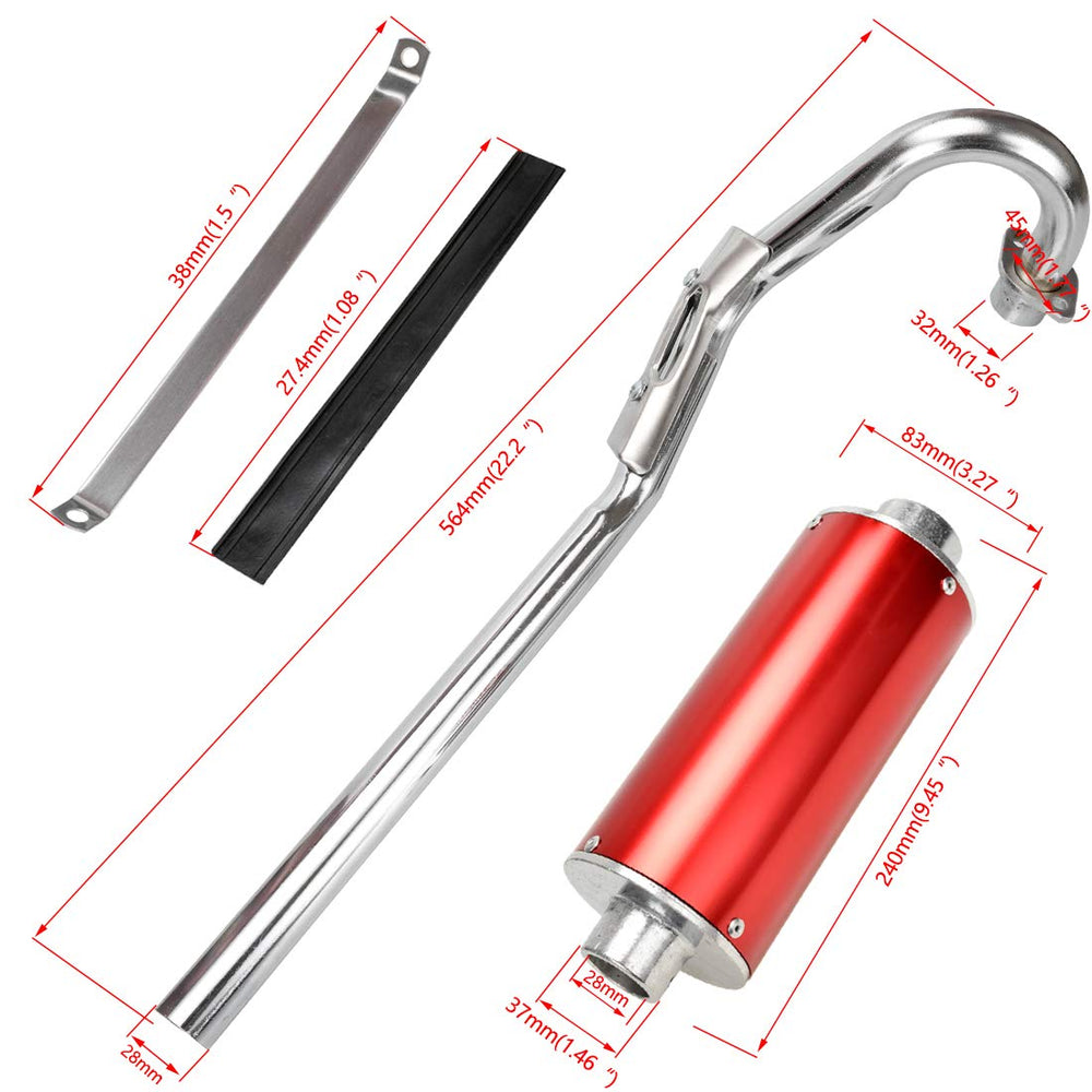 FVRITO exhaust head pipe with included components for complete installation