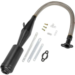 FVRITO muffler exhaust pipe flexible-ss for 2-stroke engines improves quiet operation
