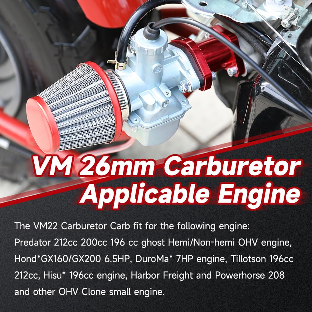 FVRITO VM22 throttle cable 50 inch offers flexible fitting for mini bikes