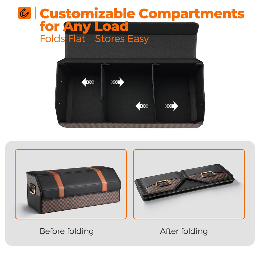 Fyzeoty adjustable compartments to fit tools, groceries, and gear