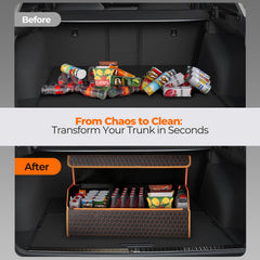Fyzeoty trunk organizer adjustable compartments adapt to tools and travel essentials.