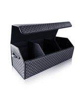 Fyzeoty trunk organizer with leather texture for a premium look in the SUV.