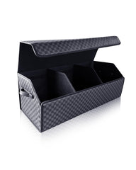Fyzeoty trunk organizer with leather texture for a premium look in the SUV.