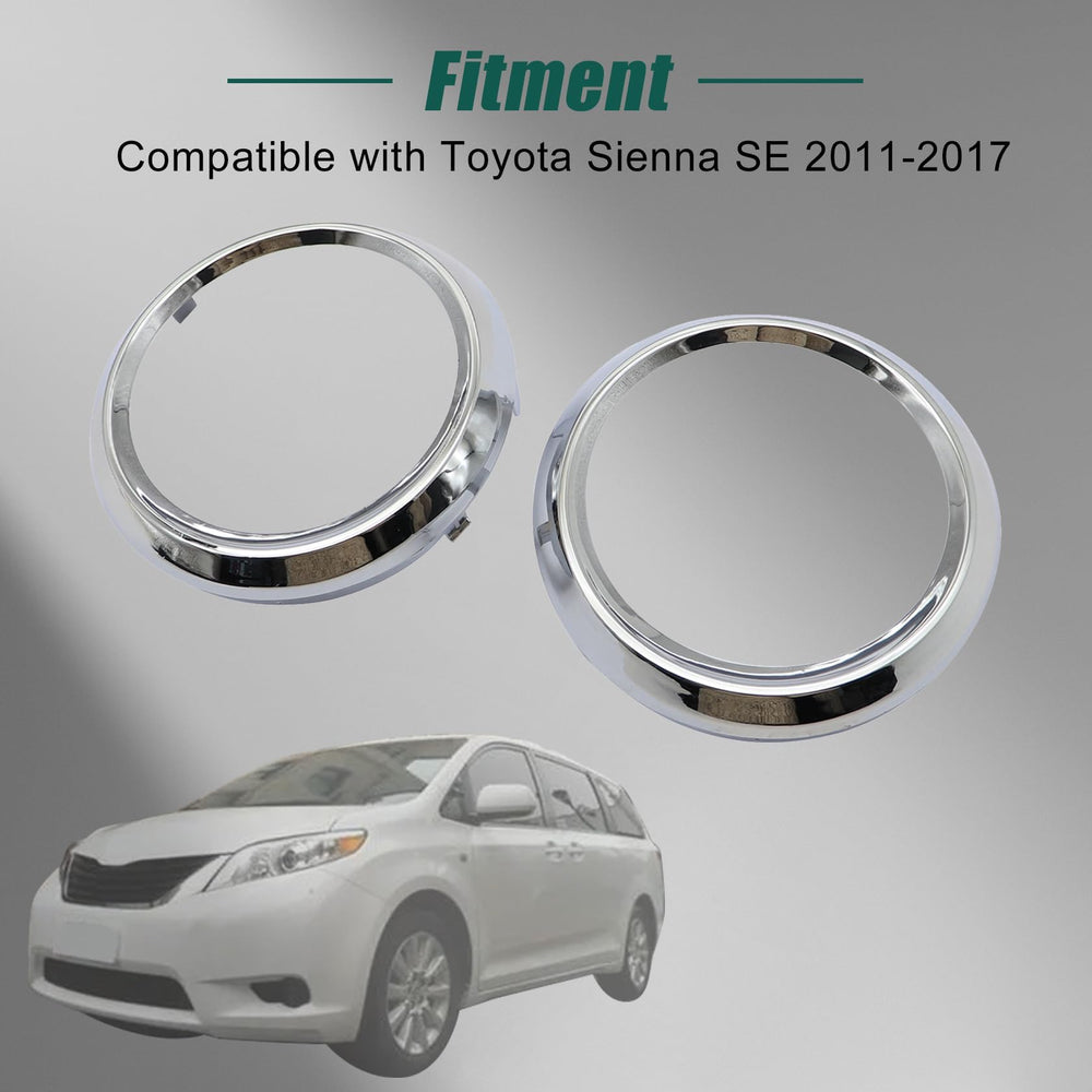 Close-up of FZJDSD bezel cover with chrome trim on Sienna SE