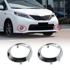 FZJDSD fog light bezel cover chrome front for Sienna SE, enhances appearance