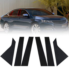 FZJDSD glossy black pillar posts in a 6-piece set for Chevy Impala styling