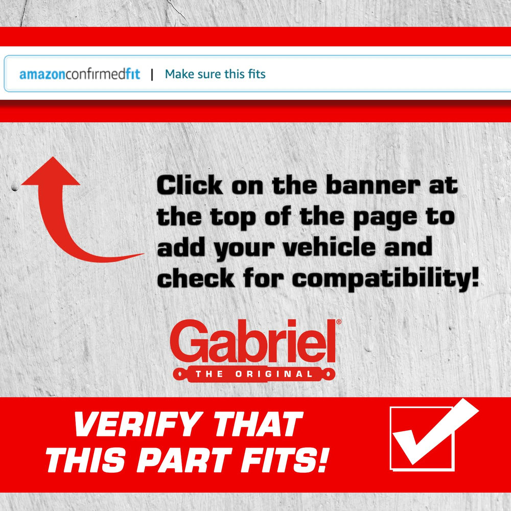 Gabriel Load Carrier rear shock absorber side view demonstrates strength under load