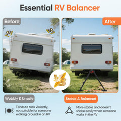 GADFISH 2-receiver compatible stabilizer fits a wide range of RV hitch setups.