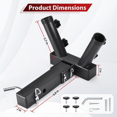 GADFISH heavy-duty steel hitch mount resists rust for long-lasting outdoor use.