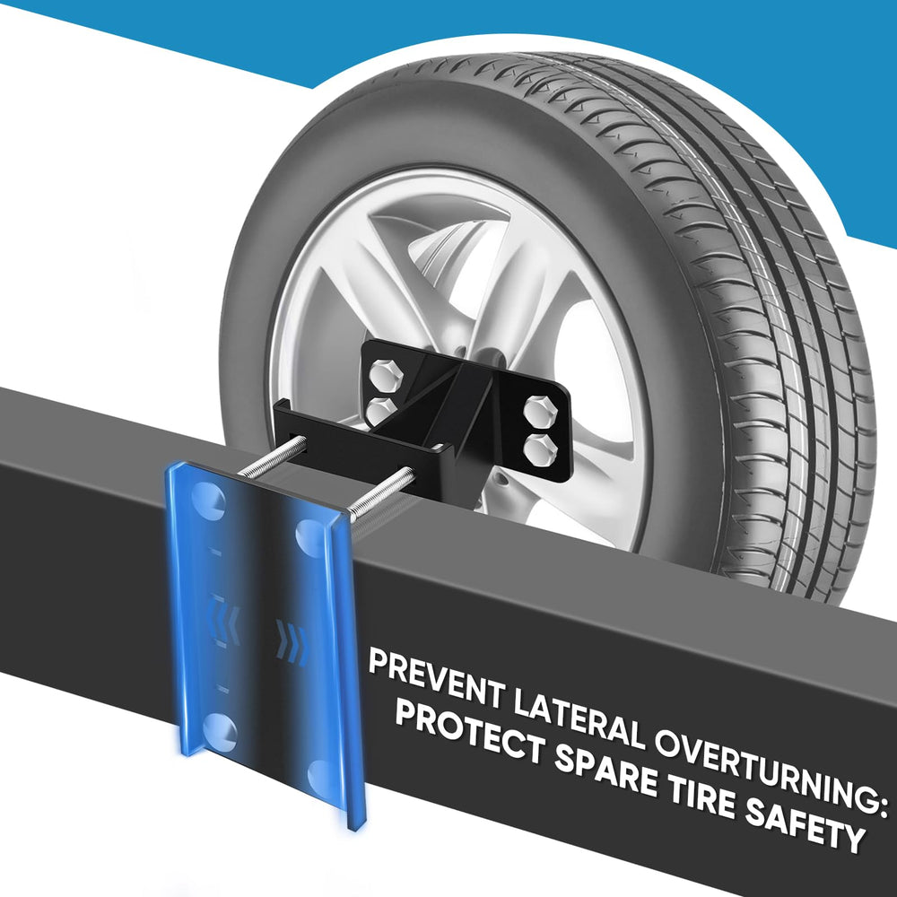 GADFISH spare tire carrier robust construction with sandblasted finish for durability