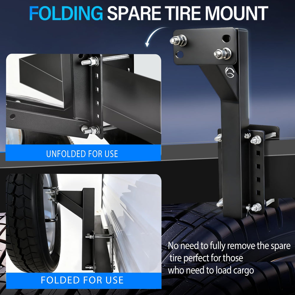 GADFISH universal lug pattern mount fits 4- to 6-lug wheels for versatility.