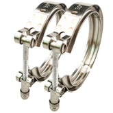 GaeaAuto 3inch v-band clamp two-pack side view showing compact, durable design.