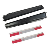 GaeaAuto black spring loaded mud flap hanger front view shows durable mounting.