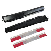 GAEAUTO black straight mud flap hanger front view, durable steel construction for heavy-duty use