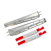 GaeaAuto mud flap hanger in stainless steel with 2.5-inch bolt spacing for secure mounting.