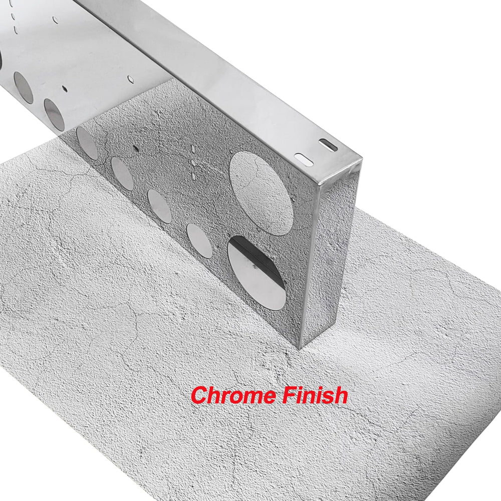 Heavy-duty 430 stainless steel construction offers durable weather resistance.