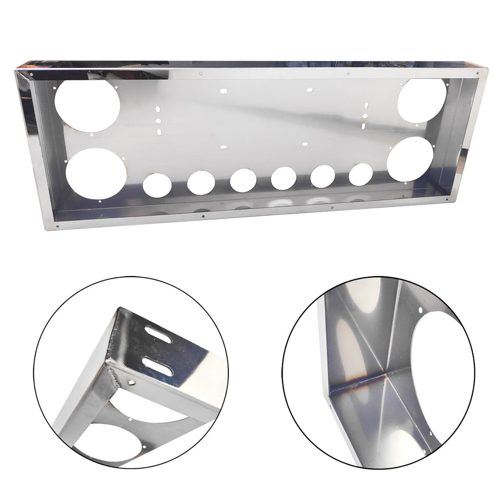Package includes the stainless panel and backing plate for easy installation.
