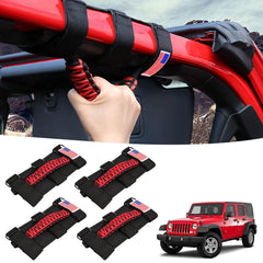 GAIZON grab handles installed on Jeep roll bar for secure off-road grip