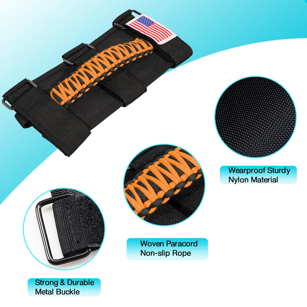 Rolled paracord hardware demonstrates rugged, pull-friendly design for quick grip