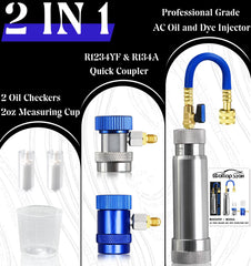 GallopMax professional-grade injector hardware in use with A/C system.