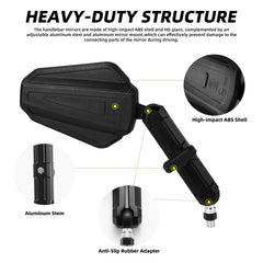 GAMAZING heavy-duty ABS shell and aluminum link rods resist impacts on rough roads.