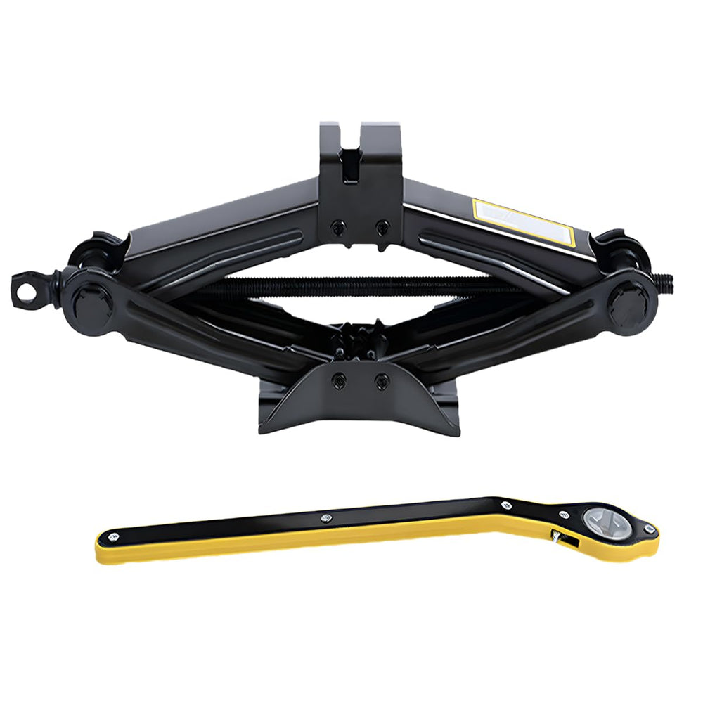 GAOLAOSY car scissor jack kit 2t demonstrates portable trunk storage for emergencies.