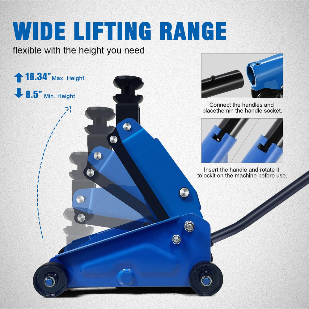 GAOLLY mini hydraulic jack two and a half ton capacity supports common tire changes