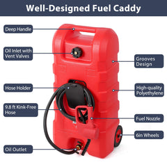 GAOMON Fuel Caddy in use on a boat for portable fueling.