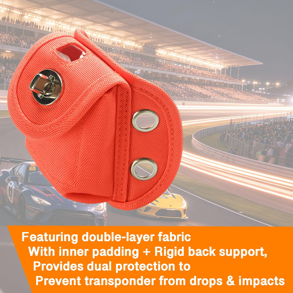 GAQUECY transponder mounting pouch cable ring attachment demonstrates secure frame mounting