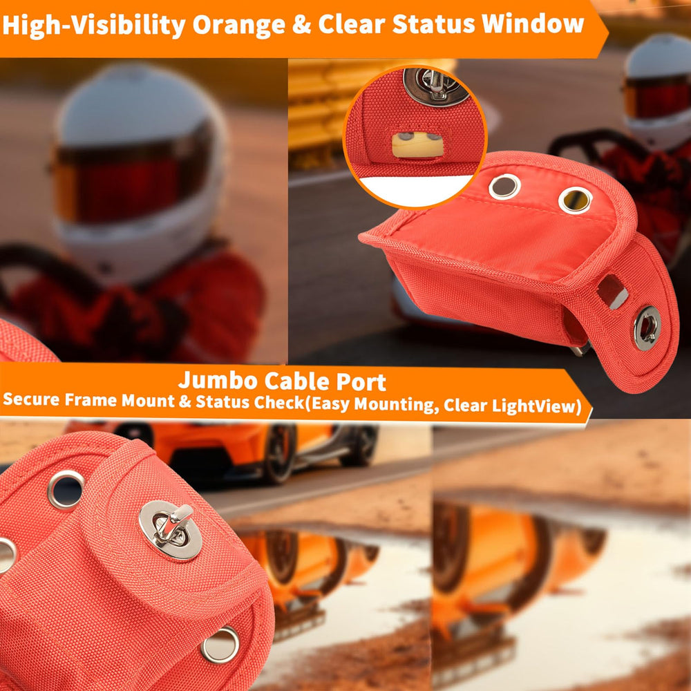 GAQUECY transponder mounting pouch status window for real-time indicator visibility