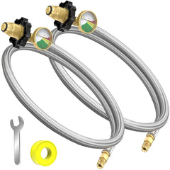 GardenNow RV pigtail hose 24in with brass POL fitting for secure tank connections.