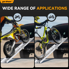 Gardhom lightweight 8.03 lb ramp simplifies transport and setup.