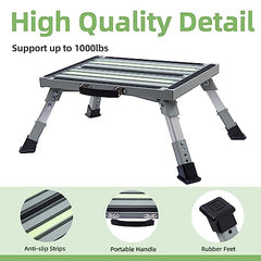 GarfatolRv Iron RV Steps folded compact design for easy storage.
