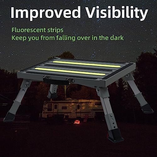 GarfatolRv Iron RV Steps in gray finish supporting up to 1000 lbs.
