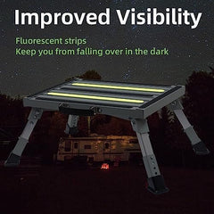 GarfatolRv Iron RV Steps in gray finish supporting up to 1000 lbs.