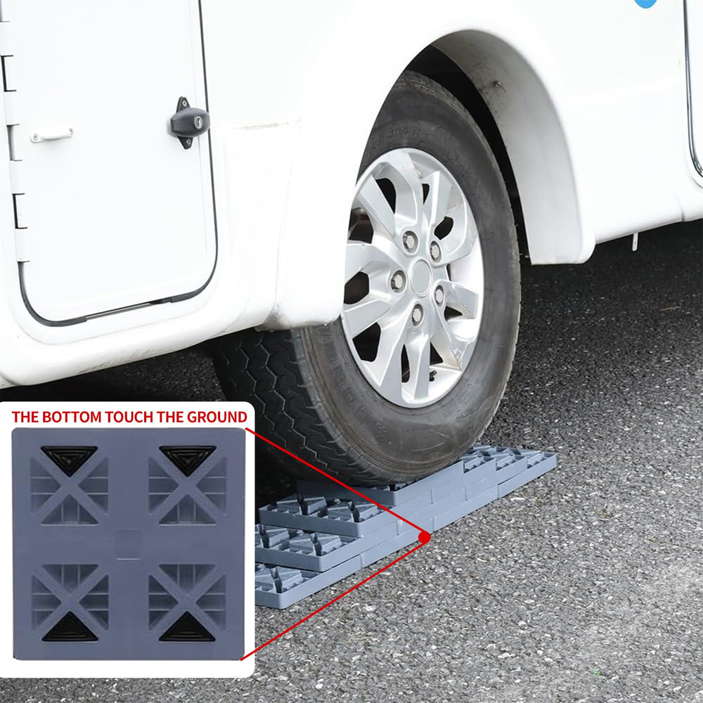 GarfatolRv leveling block surface with non-slip texture for soft-ground stability