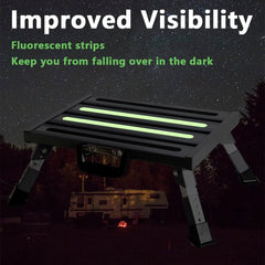 GarfatolRv RV steps support up to 1000 lbs for heavy loads.