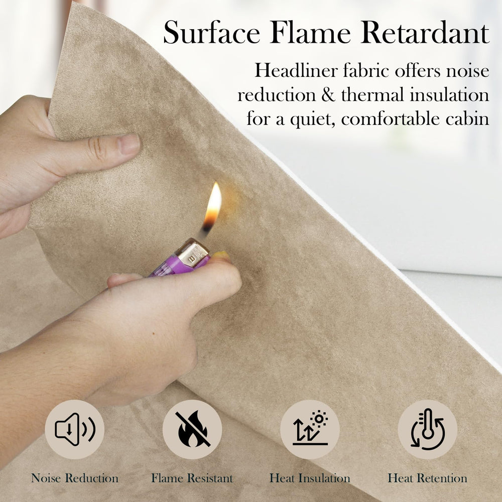 Garifon headliner fabric cutting ease for precise DIY results.