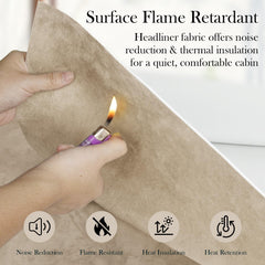 Garifon headliner fabric cutting ease for precise DIY results.