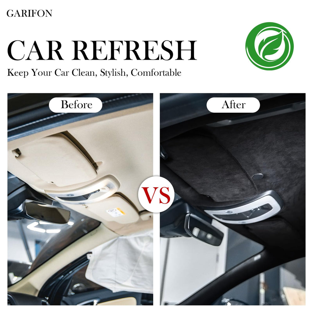Garifon soundproof headliner close-up with acoustic microfibers for noise reduction