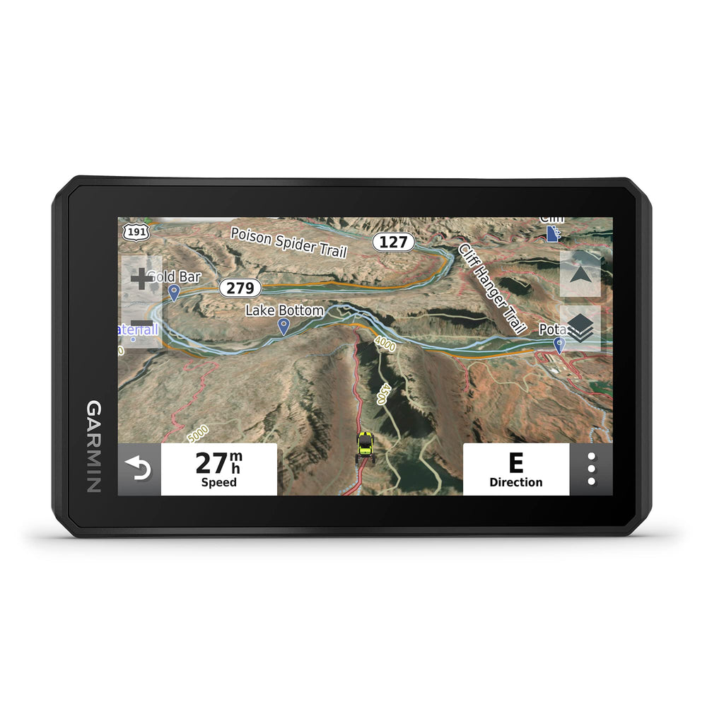 Garmin Tread topographic maps providing detailed terrain views for planning