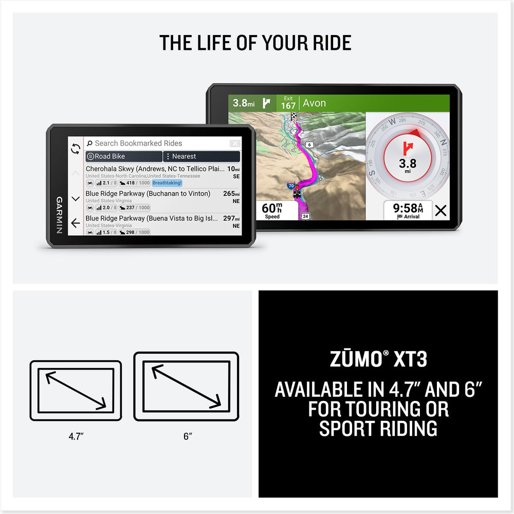 Garmin zūmo XT3 group ride feature shows nearby riders on map