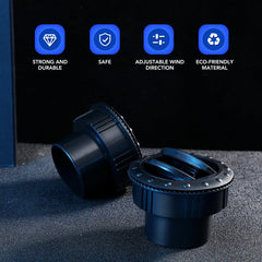Garneck RV ATV car air outlet with 2in duct connector bridges different vent sizes.