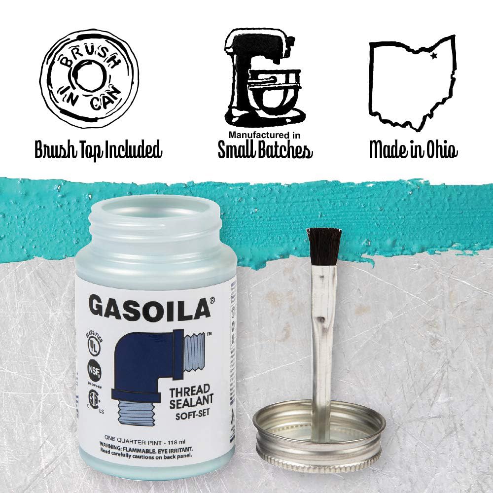 Gasoila Soft-Set applied on threads for a secure joint seal.