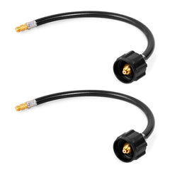 GasPro 15-inch RV propane hose with 1/4-inch inverted male ends for a secure RV connection.