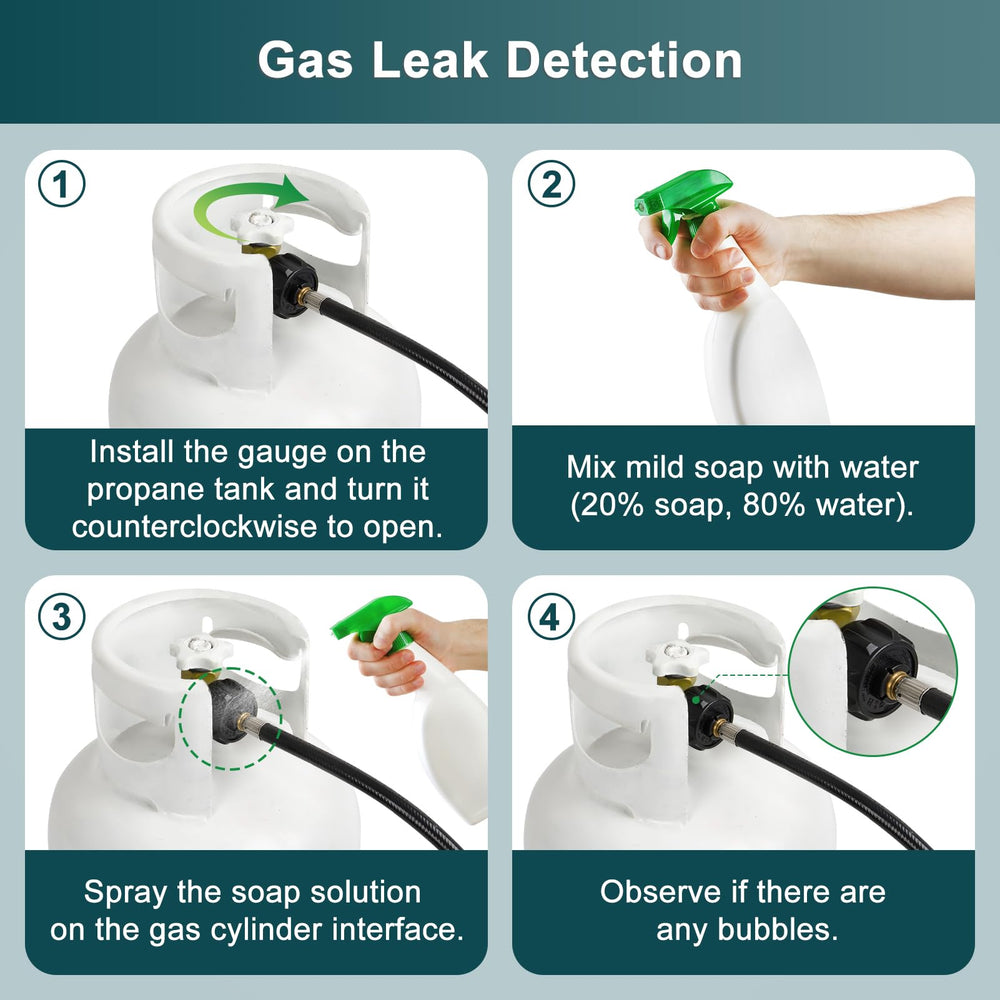 GasPro hose in camper setup at an RV park.