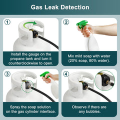 GasPro hose in camper setup at an RV park.